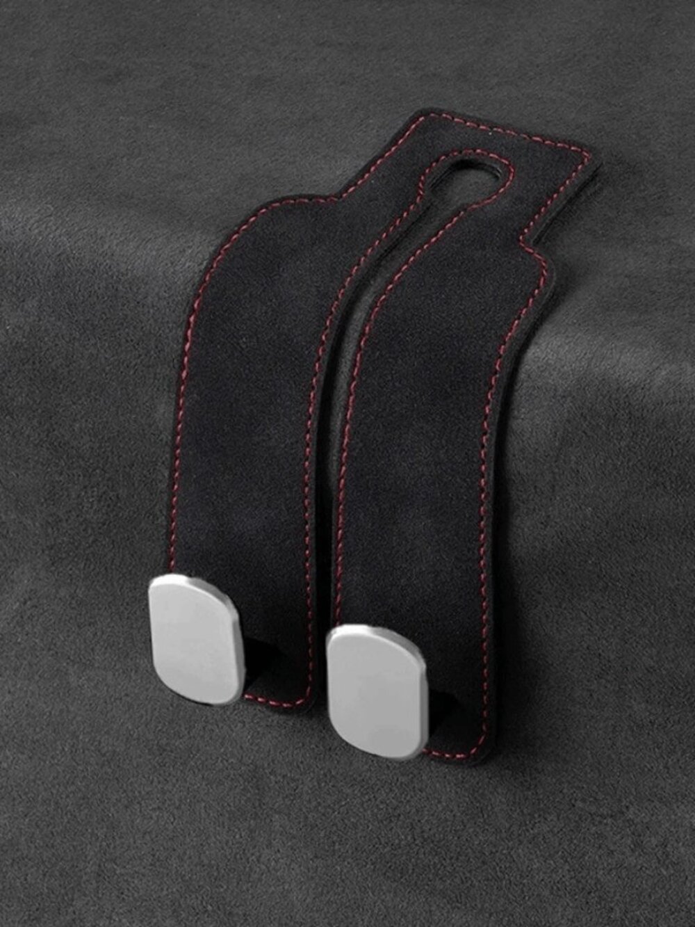 Car Seat Back Double Hook Leather Headrest Hook Car Storage Organiser Bag Hooks